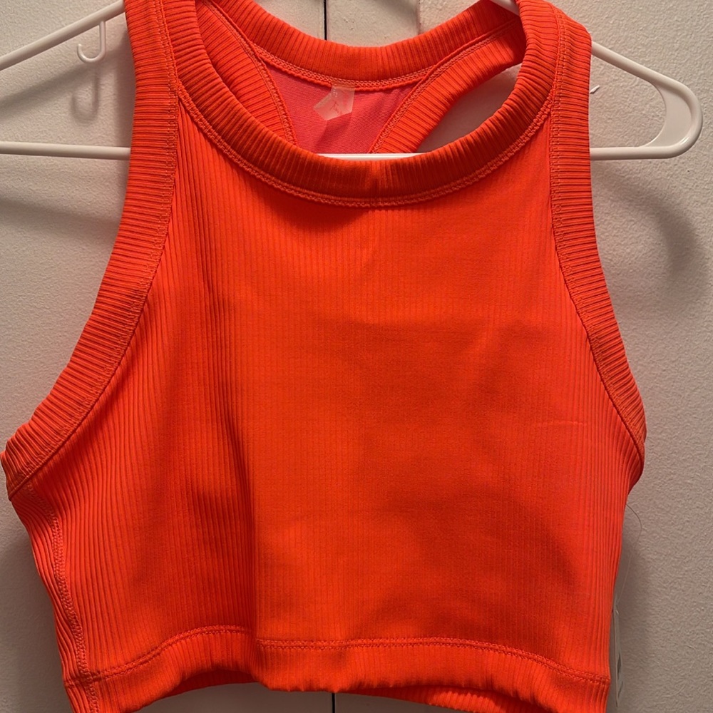 free people game time racerback tank neon coral orange - Picture 5 of 9